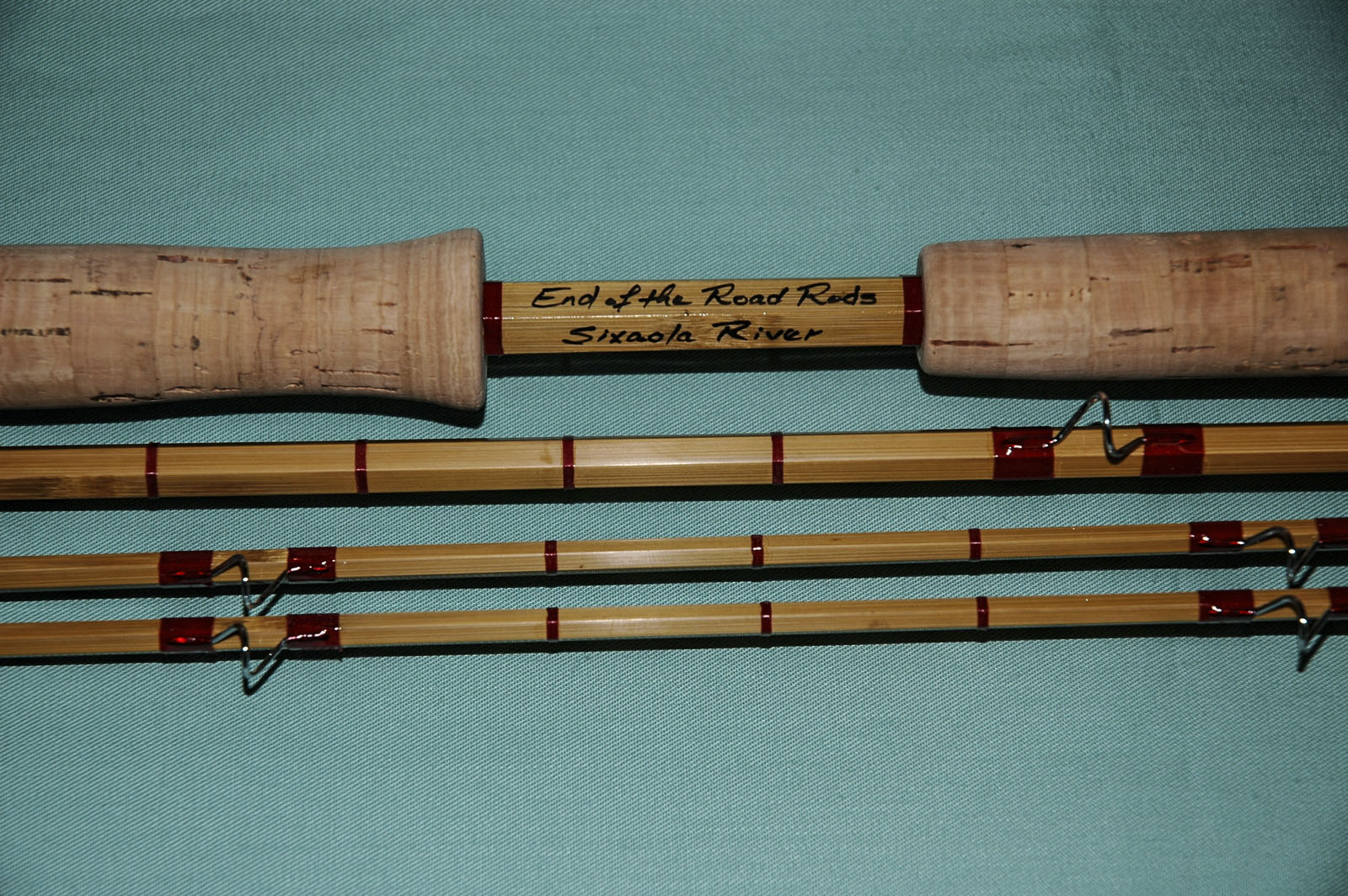 custom graphite, glass fibre, bamboo and split cane fly rods